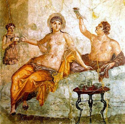 Lovers - Unknown Artist, Herculaneum Fresco